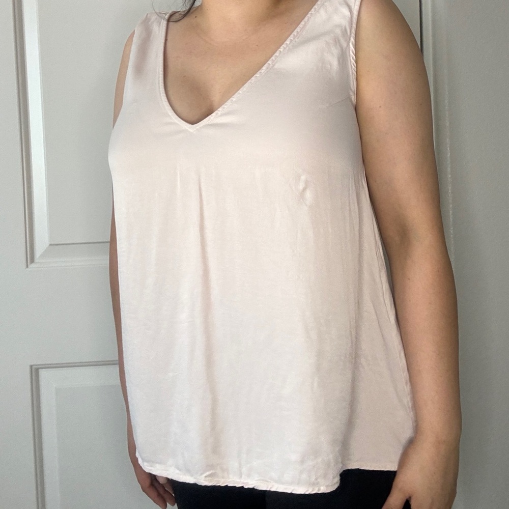 Johnny Was Tan Asymmetrical Sleeveless Camisole